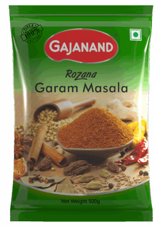 Gajanand Garam Masala Powder 500g | Authentic Indian Spice Mix for Curries, Vegetables & Biryanis | 100% Pure & Natural | Daily Use Rozana Masala