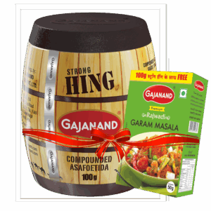 Gajanand Strong Hing 100g with FREE Rajwadi Garam Masala 50g