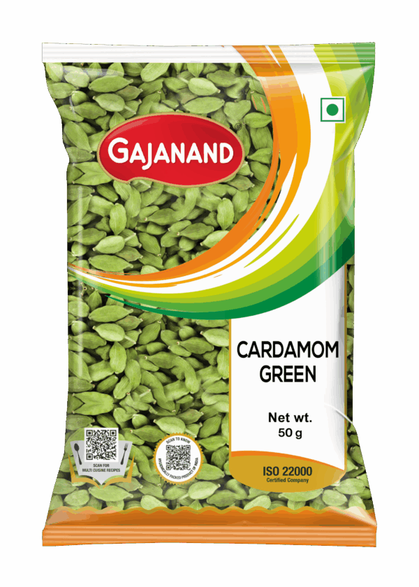 Gajanand Elaichi – Natural Green Cardamom | Aromatic Whole Pods | 50g