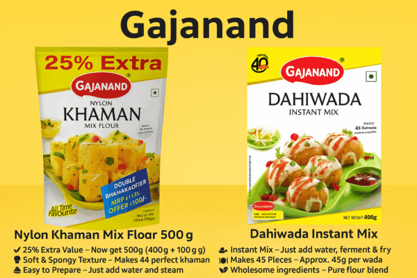 Instant Mix Combo ( Khaman Mix Flour 500g + Dahiwada Mix Flour 400g ) ( Pack of 2 ) - Image 2