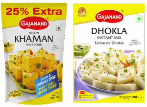Gajanand Khaman Mix (500g) + Dhokla Instant Mix (400g) | Combo Pack | Soft, Spongy Gujarati Snacks | Ready Mix for Khaman & White Dhokla | Instant Steam Recipes