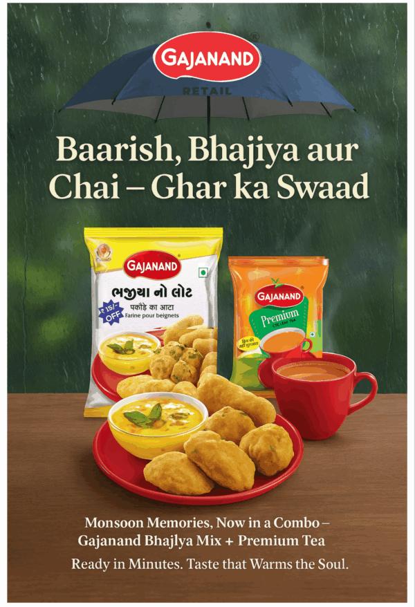 Gajanand Monsoon Combo – Bhajiya No Lot with Kadhi Powder (400g) + Premium CTC Tea (500g) | Instant Pakoda Mix + Chai Delight - Image 4