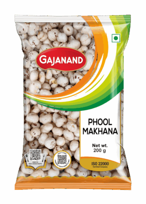 Gajanand Phool Makhana | 200g | Premium Fox Nuts | Healthy & Crunchy Snack | Ideal for Fasting | ISO Certified